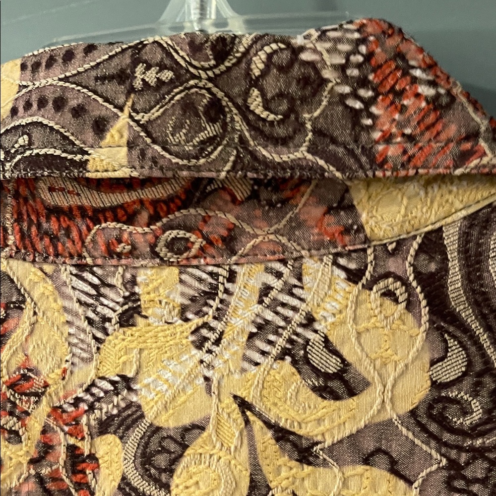 Colorful Patterned Jean Jacket - Picture 8 of 9